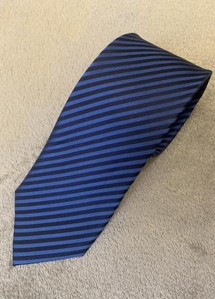 Краватка Royal Class Selection чорно-синя коса смужка