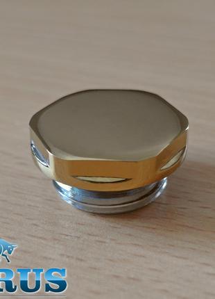 Золотая заглушка Premium с резинкой, плоская, GOLD1/2" на поло...