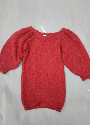 Платье -свитер с пышным рукавом размер u9 14