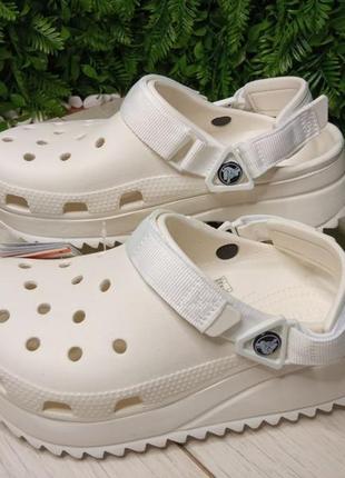 Crocs classic hiker clog женские мужские кроксы белые сабо хай...