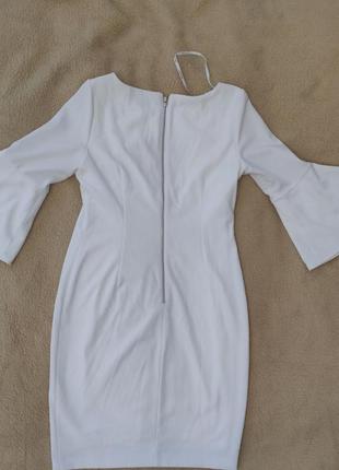 Платье calvin klein белое с рукавом-колоком