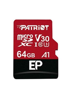Картка пам'яті Patriot 64 GB microSD class 10 UHS-I U3 V30 A1 ...
