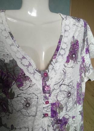 Романтична блузочка з крильцями і мереживом/літня жіноча блузк...