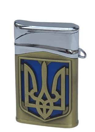 Газовая турбо зажигалка Герб Украины "Трезубец"
