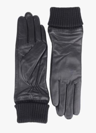 Перчатки кожаные черные