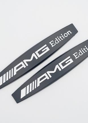 Эмблема на крылья AMG (чёрный), Mercedes Benz