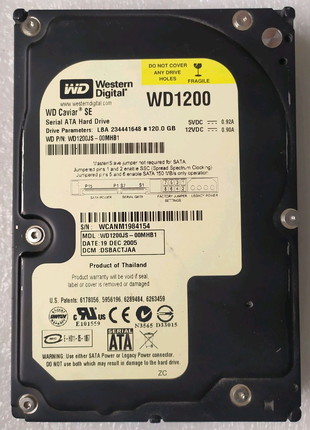 Жорсткий диск Western Digital WD1200JS 120 GB SATA