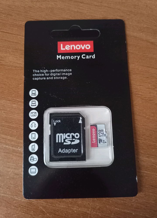 Карта пам'яті Lenovo 128 Гб флешка пам'ять Micro SD kard 10 клас
