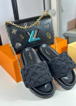 Тапки сандали в стиле луи витон louis vuitton