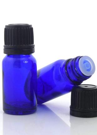 Кобальтово-голубые стеклянные бутылки для эфирных масел. 5мл.
