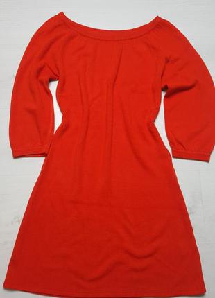 Женское трикотажное платье кораллово-красного цвета