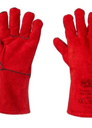 Перчатки граги замшевые (красные) WERK WE2128