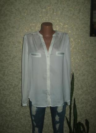 Шикарная белая блуза рубашка sixth sense