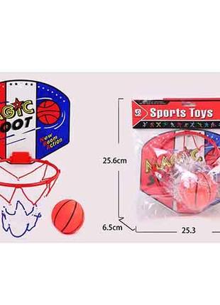Баскетбольне кільце MR 0827 (72шт) пластик, щит пластик, сітка...