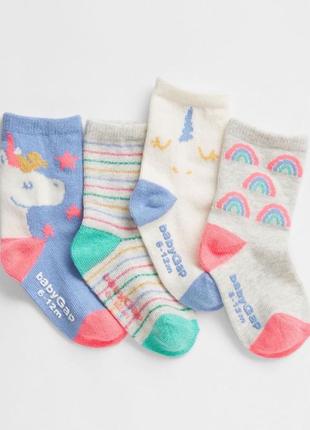 Шкарпетки для дівчаток GAP 4 пари в комплекті