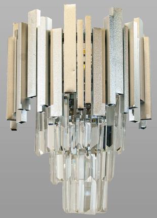 Современный хрустальный настенный светильник B901-1W SL satin