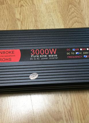 Інвертор Xinboke 12-220V DC-AC 50Hz 3000 W Чиста синусоїда