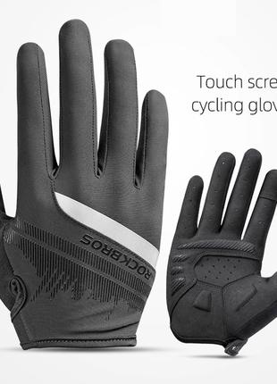 Велоперчатки Rockbros (S247) чорні рукавички для велосипеда