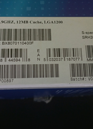Процессор Intel core i5 10 покоління, без графічного ядра.
