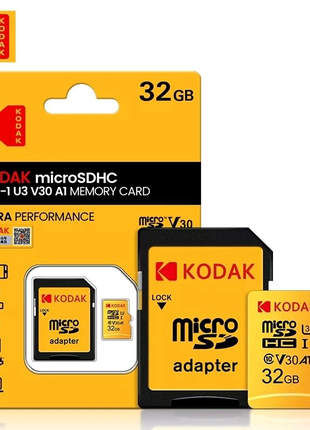 Карта памяти Kodak 32 GB microSD с адаптером для смартфона