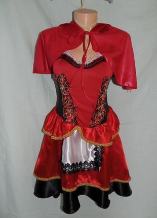 Карнавальное платье красной шапочки р.l-xl