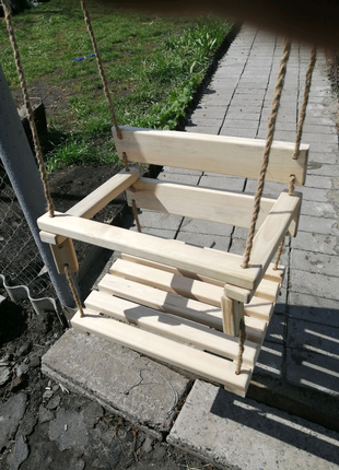 Качеля детская деревянная, гойдалка дитяча.