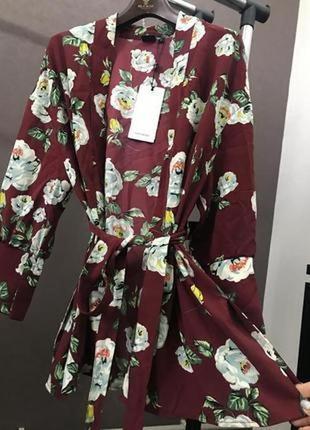 Блуза, блузка с длинным рукавом на запах, кимоно