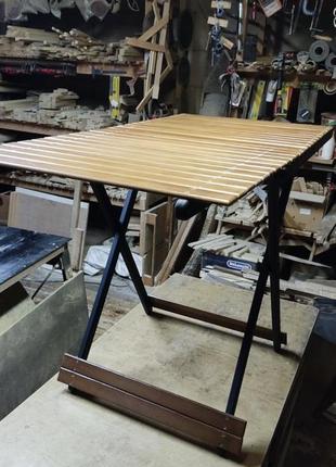 Раскладной стол из дерева