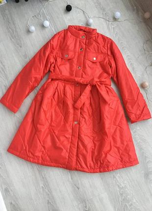 Куртка пальто весна осень красная для девочки