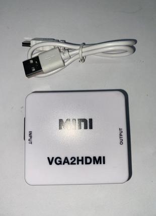 Перехідник відео конвертер з VGA в HDMI