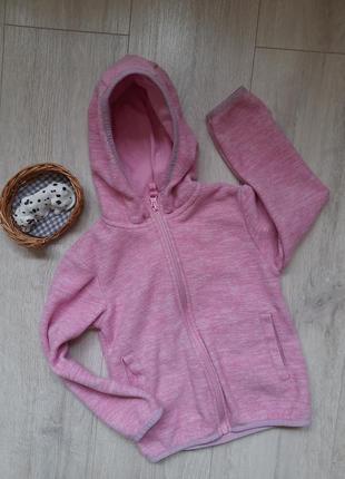 Dunnes 5-6 лет флисовая кофта розовая детская одежда флиска