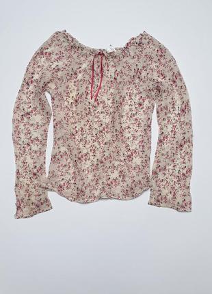 Легкая блуза в цветы фирма next размер 116 (6 лет)