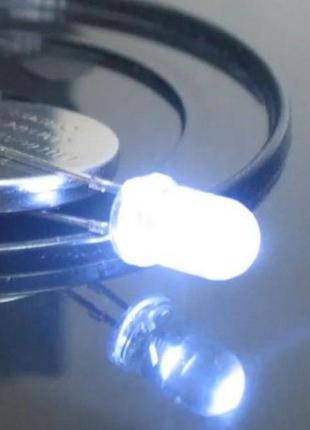 Світлодіод white LED diode білий та яскравий 5 мм 100 штук