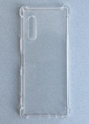 Чехол (бампер, накладка) для Sony Xperia 5 прозрачный силиконовый