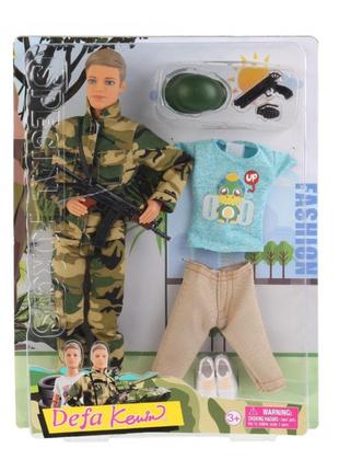 Лялька Defa Дефа Кен Військовий 30 см (шарнір, одяг, зброя) AB...