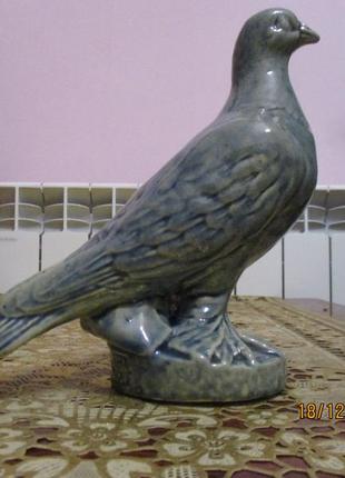 Авторская статуэтка голуб 19 века мтх старая гжель