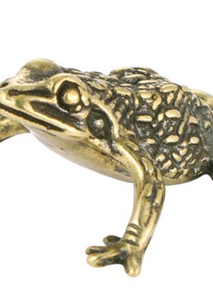 Фигурка статуэтка сувенир жаба лягушка металл латунь латунная