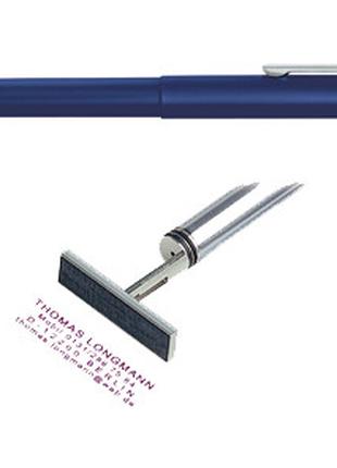 Ручка стилус зі штампом Shiny, синій корпус