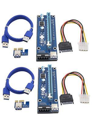 2 ШТ. Райзер PCE164P-N03 PCI-E 1X to 16X VER 008C для відеокарт