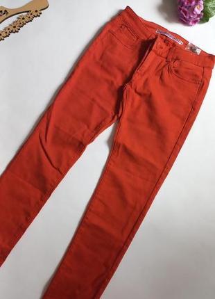 Оранжевые  джинсы новые s размер yes miss женские зауженные