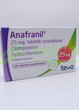 Анафраніл (Клофраніл) 25 мг,  TEVA, Польща