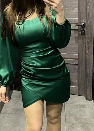 Платье женское зеленого цвета, красивое платье на праздник