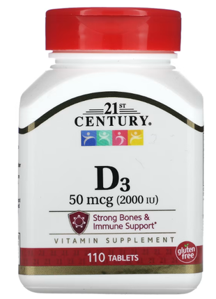 Витамин d3, 50 мкг (2000 ме), 110 таблеток. сша