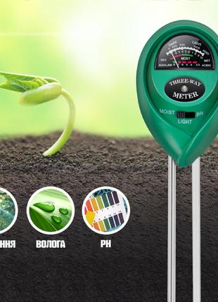 Измеритель кислотности pH, влажности, освещенности почвы, анал...