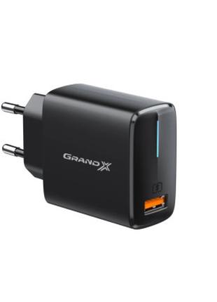 Зарядное устройство Grand-X Quick Charge QС3.0 3.6V-6.5V 3A, 6...