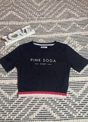Кроп-футболка pink soda