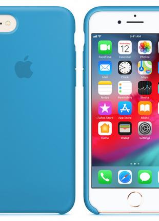 Чехол Silicone case для iPhone 7/8 blue