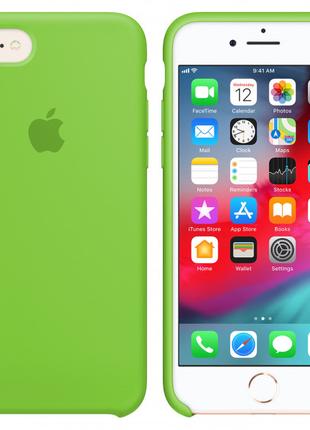 Чехол Silicone case для iPhone 7/8 lime green