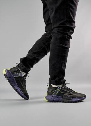 Мужские кроссовки reebok zig kinetica edge black purple
