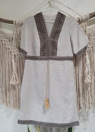 Короткое платье туника в этно-стиле